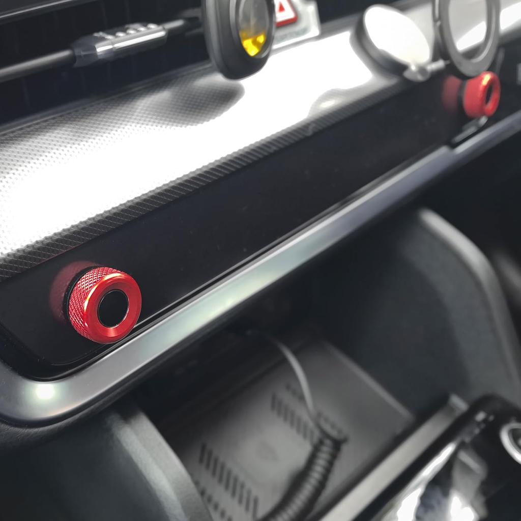 YOUTOOCAR 2PCS Aluminum Alloy AC Adjustment Knob Covers Compatible with Kia Sportage 2023–2025 Kia EV6 2022–2024 Kia Carnival 2022–2024