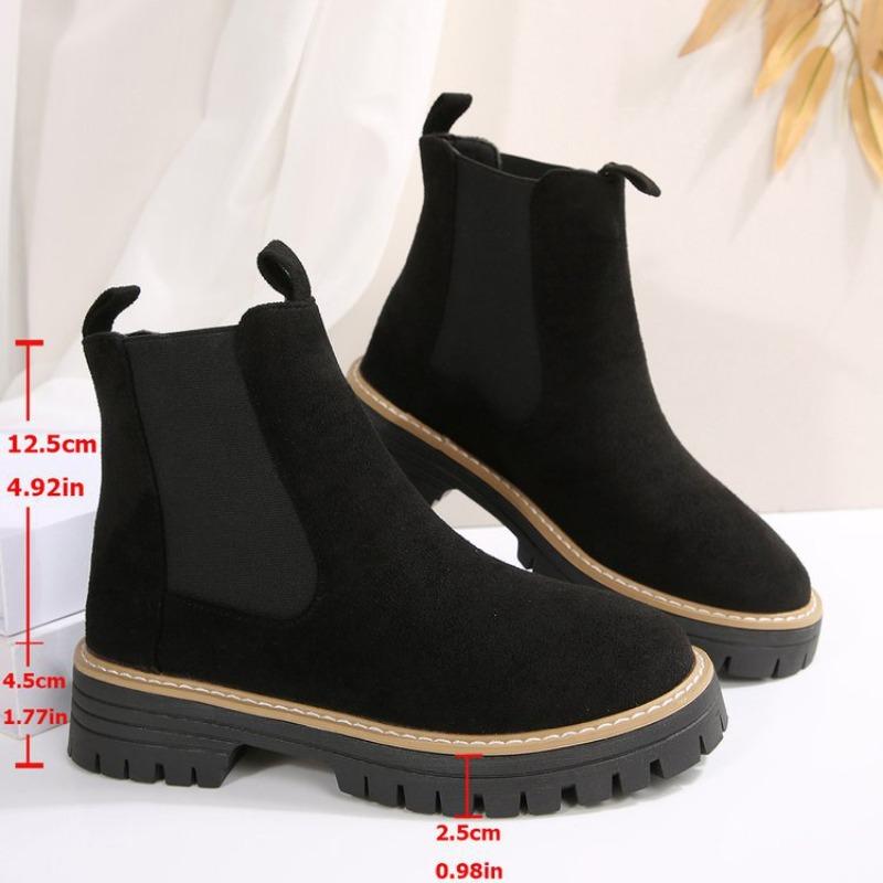 Neue Damen-Herbst-Chelsea-Ankle Boots im britischen Stil aus Wildleder, modische, vielseitige kurze Lederstiefel