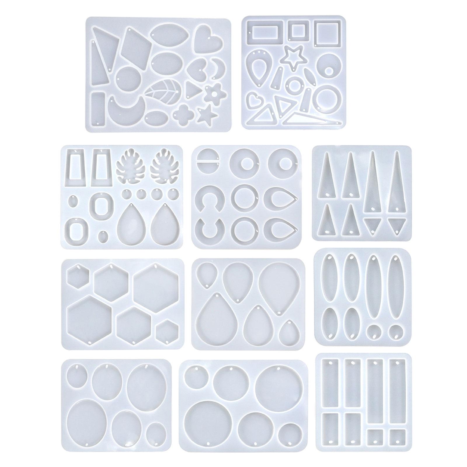 

Упаковка из 11 силиконовых форм для сережек, портативная силиконовая форма Y с кристаллами для брелков и сережек, форма для подвески из смолы