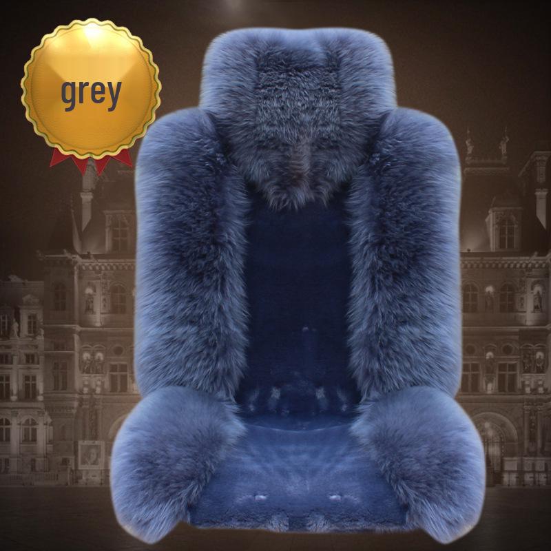 One-Piece Wool Car Seat Cushion - Plush Fur Winter Pad
