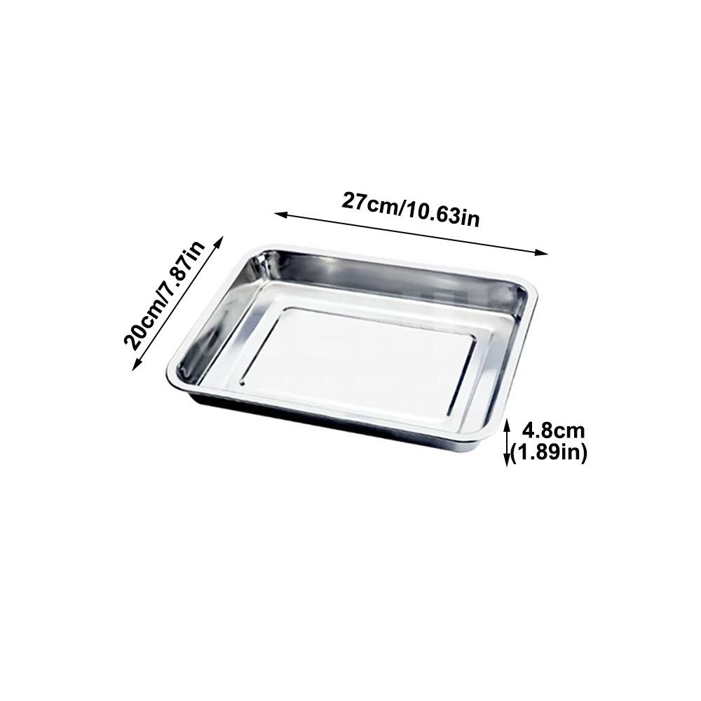 Rectangle Stainless Steel Tea Tray For Home Office Teahouse Restaurant Japanese Style Serving Platter Kitchen Bar