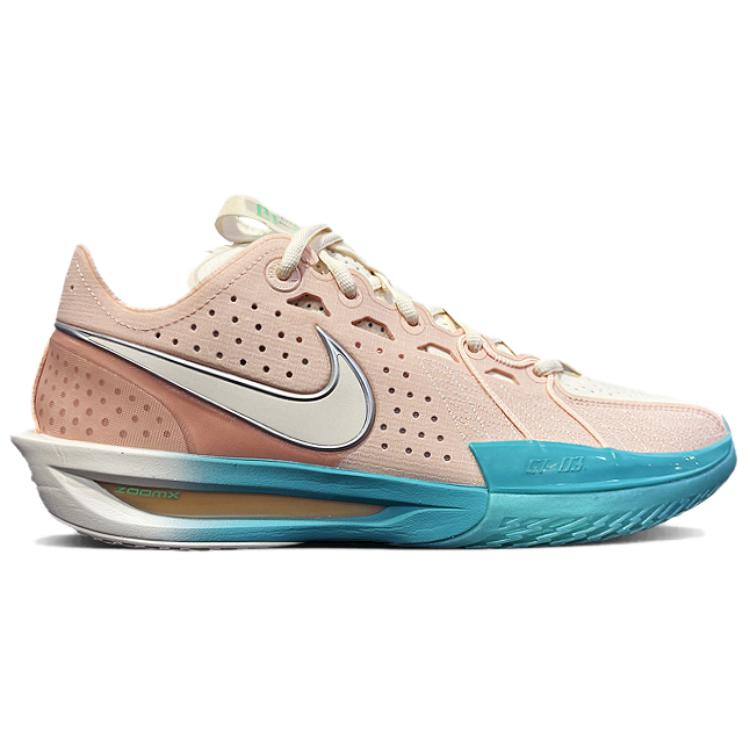 Nike GT. Nízké basketbalové boty Cut 3 s protiskluzovou a otěruvzdornou podrážkou Pánské růžovo-modré basketbalové boty DV2918-601