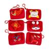 Fish Dragon Lion Plush Coin Purse Red Color Cartoon Lion Storage Bag  Shopping
