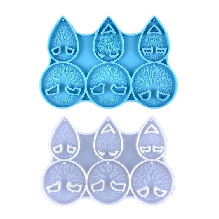 Resin Casting Silicone Mold Tree Life Keychain Pendant Jewelry Mould DIY