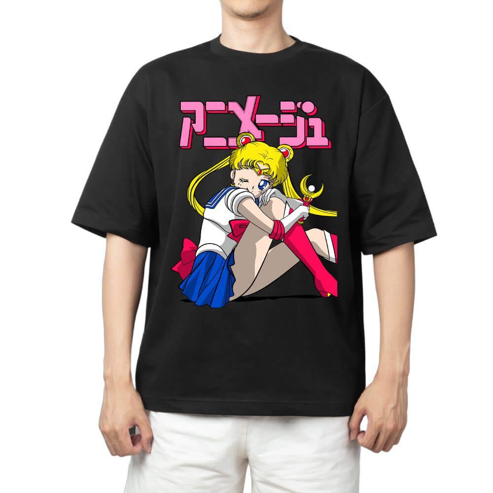 2026 New Sailor Moon Anime Graphic Printed Short Sleeve Tshirt Mens and Womens Tshirt Mens Tops Sports Tshirt Daily Wear