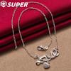 925 Sterling Silver AAA Zircon Heart Shaped Love Pendant Necklace Jewelry