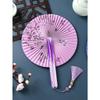 Chinese Folding Paper Fan with Tassels - Traditional Floral Design, Lightweight Plastic Portable Fan for Women, Hanfu, Home Decor, Cultural Gift