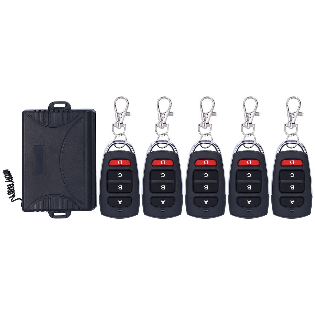 433Mhz 4CH Garage Door Remote Control Entry Opener Wireless Relay Transmitter Receiver Kit