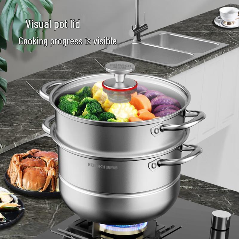 Kangbach 304 Stainless Steel 2-Layer 26cm Steamer Pot