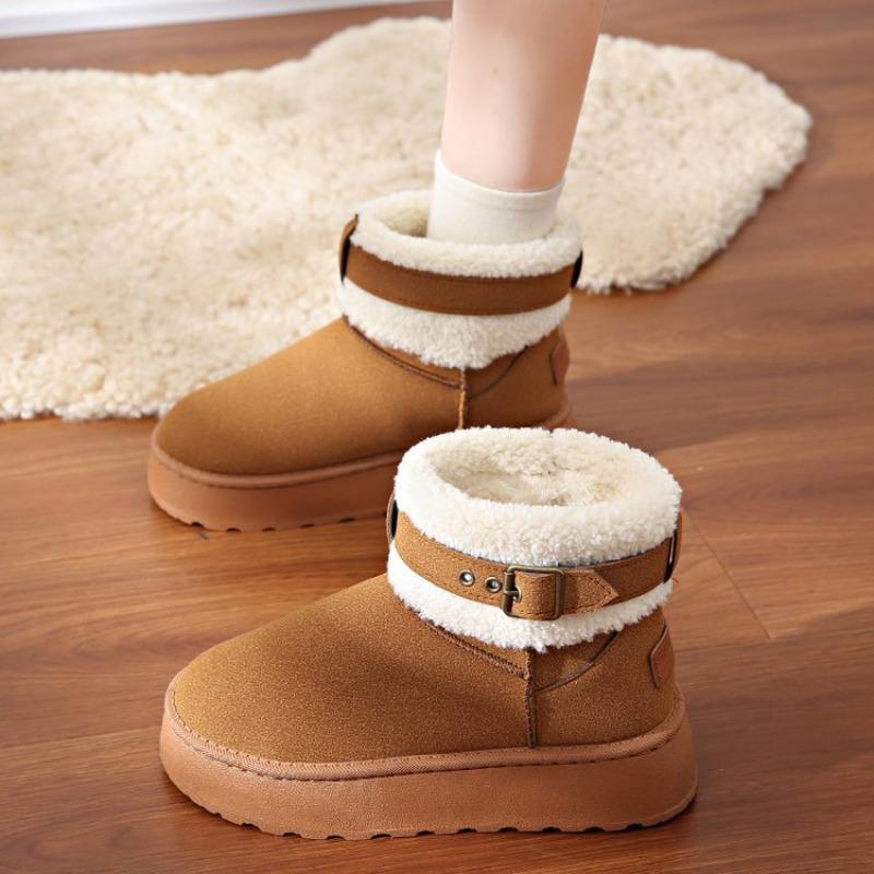 Casual Versatile Cotton Boots 2024 Winter New Design Sense Thick Sole Warm Anti Slip Daily Comfortable Short Leg Women's Boots