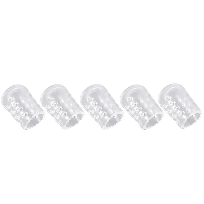 5-30pcs Transparent Silicone Toe Covers Women Gel Little Toes Protector Tube Foot Care Finger Caps Elasticity Prevents Blisters