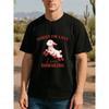 European Size "Sorry for Being Late.I Was Dawdling."Lamb Pattern Fun And Casual Style Creative Print T-shirt, Comfortable Breathable Casual Sports Top