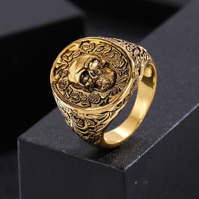 Fashionable Men's Skull-themed Fashion ring-Unique design,Statement clip,Comfortable clothing,Suitable for Leisure Activities or Halloween