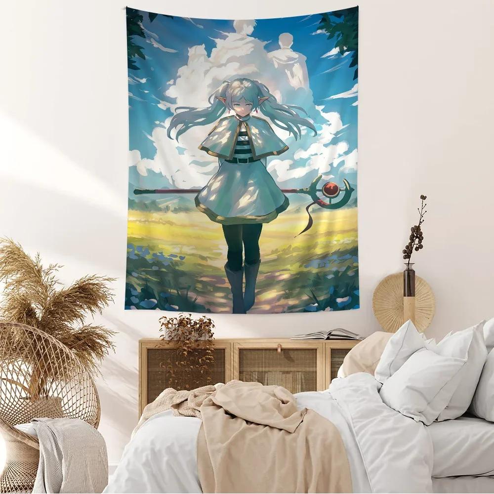 Anime Frieren Wandteppich Kunstdruck Japanischer Wandbehang Anime Wandbehang Heimdekoration