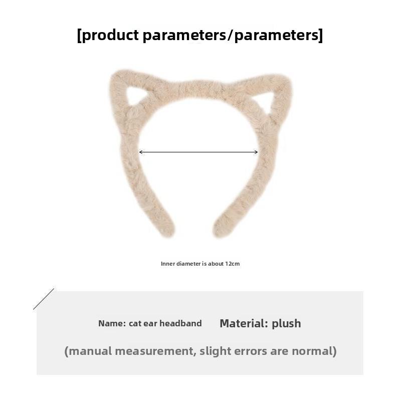 1 Plush Cat Ear Headband with Cute and Girlish Style, Perfect for Daily Use, Cute and Eye-catching