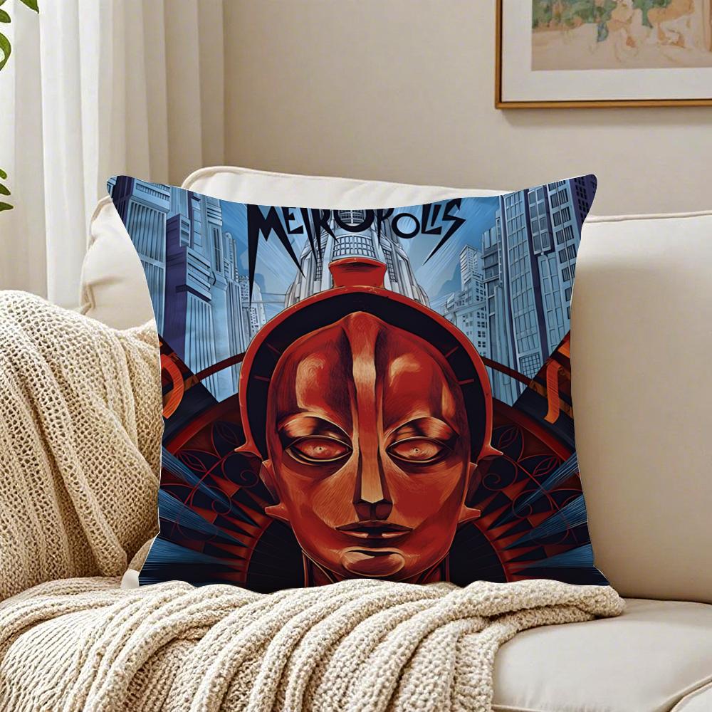 Movie Classic MMetropolis 1927 Cushion Cover Pillowcase Antidustmite Living Room Sofa Decor Cushion Room