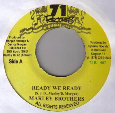 7-Zoll-Schallplatte MARLEY BROTHERS - Ready We Ready 71R007 71 Records Jamaika Reggae, Ska & Dub Gebraucht