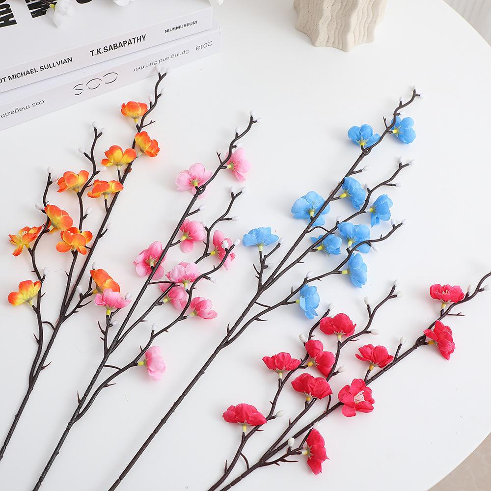 55CM White Plum Blossom Artificial Flower - Chinese Style Home Decor Ornament