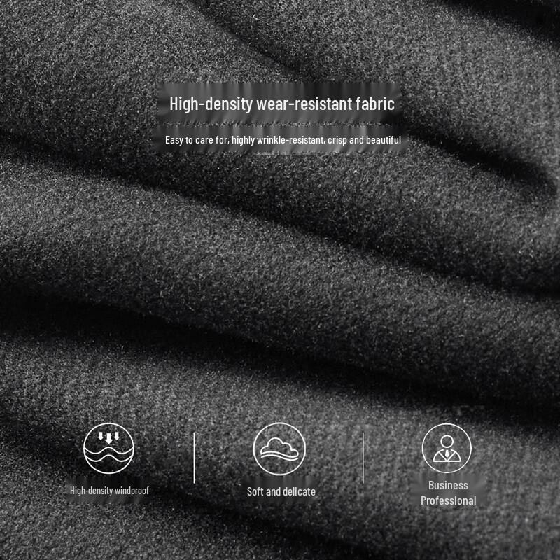 FIRS Men's Autumn/Winter Wool Blend Business Casual Stretch Trousers