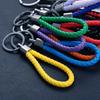 5Pcs/Pack Braided Leather Keychain Colorful Portable Keyring Organizer Leather Lanyard For Car Key Mobile Phone Strap Accessory