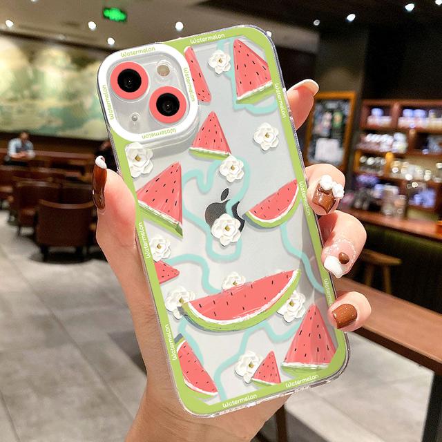 Soft Case For Iphone 14 Plus Case Clear Flower Funda Iphone 12 13 11 Pro Max Mini 7 8 Plus Se 2022 2020 X Xr Xs Max Back Cover