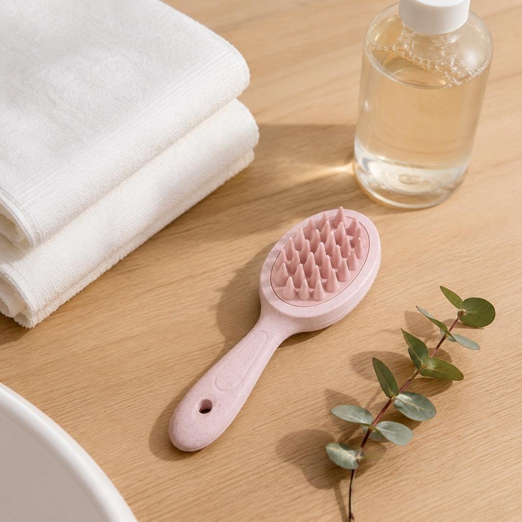 Detangling Hairbrush for and Dry Hair - Portable Shower Hair Brush with Flexible Tines - Smoothing Hair Comb