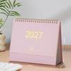 Paper 2027 Desk Calendar Spiral Binding Flip Calendar Durable Academic Planner  Office Desk