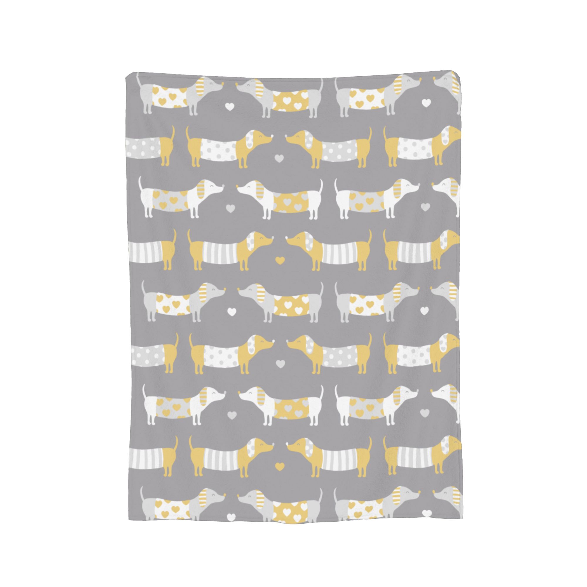 

Dachshund Dog Grey Blanket Flannel Print Breathable Ultra-Soft Throw Blanket for Sofa Office Bedding Throws 30x40in