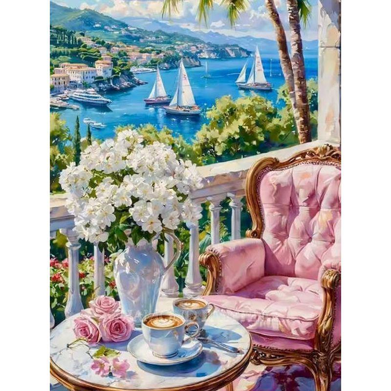 GATYZTORY Viewing Platform Paint By Numbers Handicraft Art Markers By Numbers Scenery Interior Home Decor Diy Making Kits 30x20cm no frame