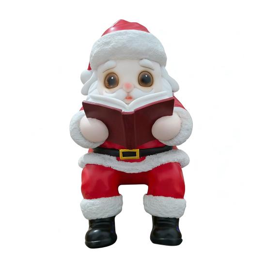 Reading Santa Claus Light Father Christmas LED Night Lamp Home Office Living Room Bedroom Desk Decoration Lamp Xmas Holiday Gift