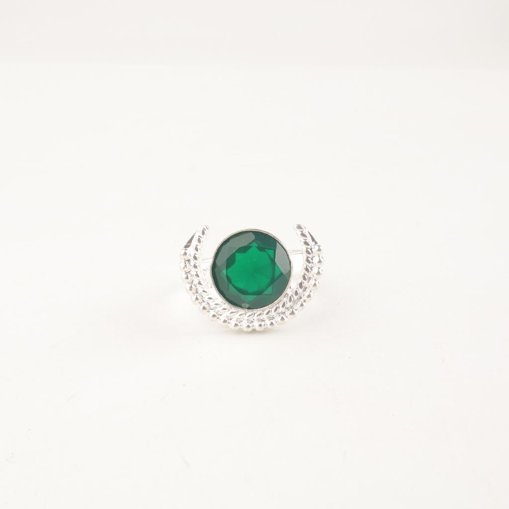 Green Onyx Gemstone 925 Sterling Silver Handmade Jewelry Ring For Birthday Gift RR-48-3
