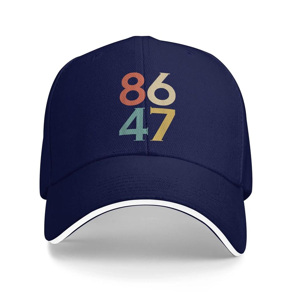 Vintage 80s Style 86 47 Anti President Sun Baseball Cap  Summer Casual Trucker Hat For Men Women Outdoor Sports Baseball Caps