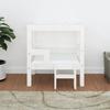822368 vidaXL Dog Bed White 55.5x53.5x60 Cm Solid Pine Wood