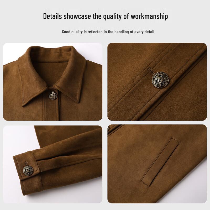 Women's Versatile Faux Suede Lapel Jacket