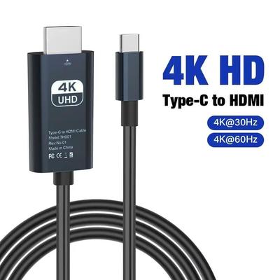 USB C Type C To HDMI Cable Adapter 4K 60Hz High Speed Ethernet HDMI-compatible Cable for Projector HDTV Tablet Smart TV Stick