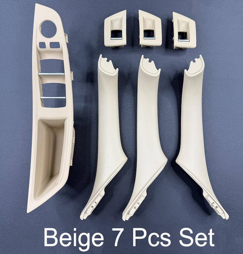 Kohlefaser Innen Griff für F10 F11 F18 BMW 5er Serie Armlehne Zug Zierleiste Abdeckung 7 Teile Set 51417225875 51417261933 51417225879