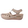 2025 new large size women's sandals, bag head hollowed out one-word wedge heel sewing bag laser process Rome