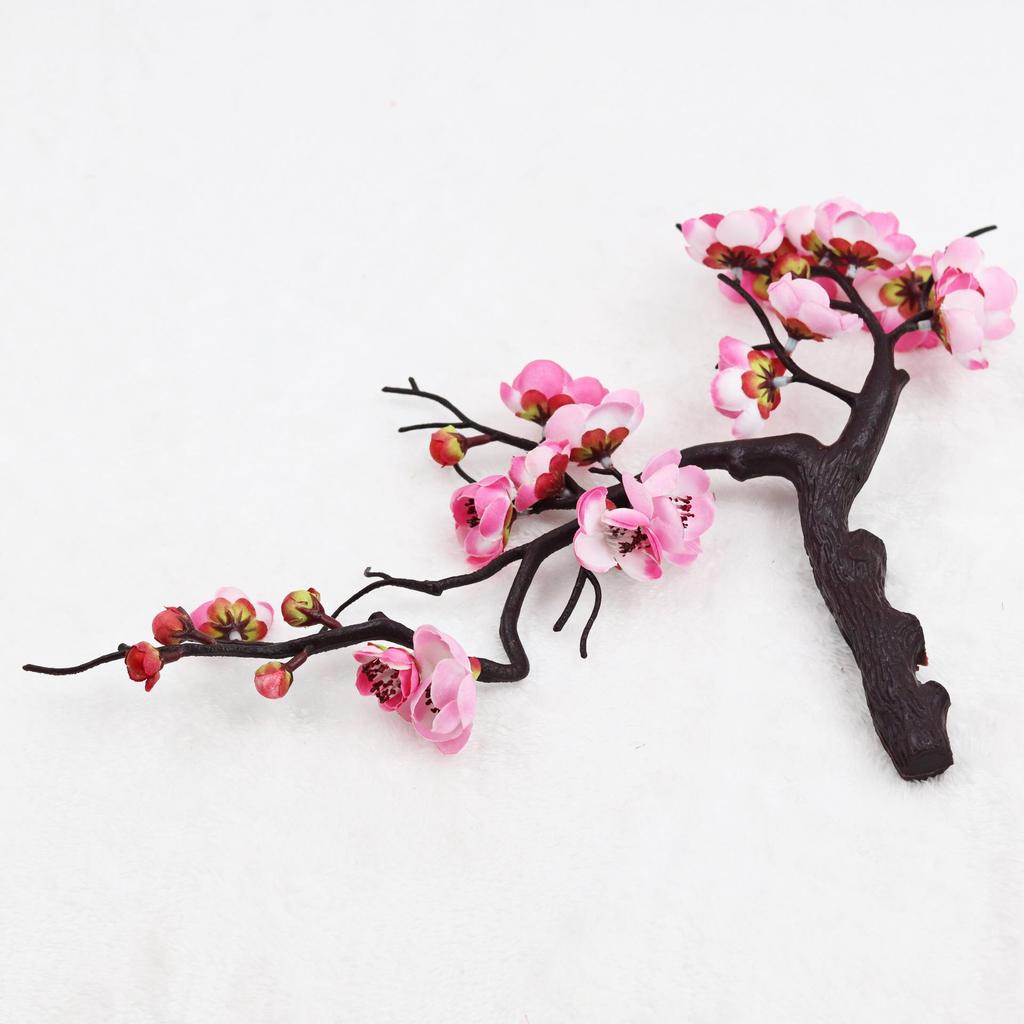 Peach and Plum Blossom Artificial Winter Bouquet for Indoor Decoration