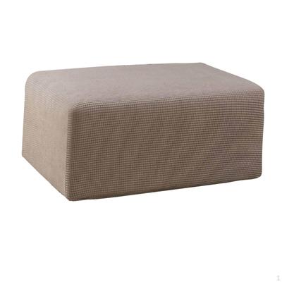 High Stretch Ottoman Thick Furniture Rectangle Footrest Cover Machine Washable Storage