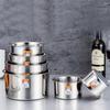 Commercial-Grade Non-Magnetic Stainless Steel Seasoning Pot with Lid
