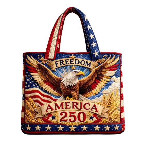 USA 250. Jahrestag Tragetasche, Unabhängigkeitstag Handtasche, Rot Weiß Blau Einkaufstasche, Wiederverwendbare Patriotische Tasche für 4. Juli Geschenke
