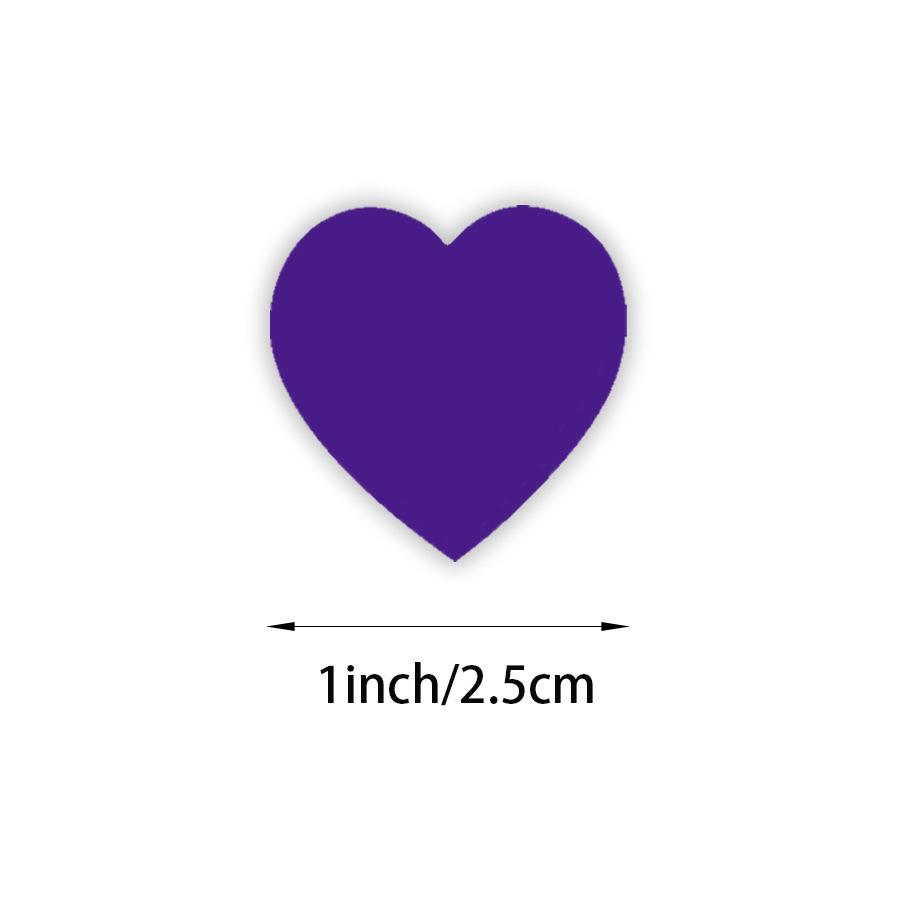 Heart-Shaped Love Stickers - 500 Self-Adhesive Labels per Roll