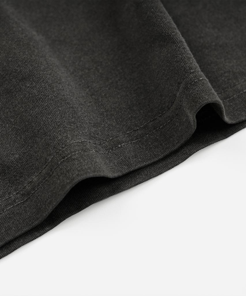 FRIZMWORKS Pigment Dyeing Henley Neck Tee _ Charcoal