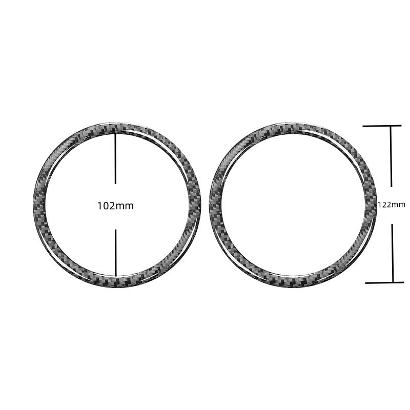 For BMW 3 Series E90 2005-2012 Car Accessories Carbon Fiber Interior Car Door Horn Decoration Ring Trim Cover Stickers