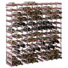 120 Bottle Wine Rack In Brown Solid Pine Wood