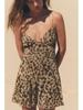 2025 European & American V-Neck Silk Print Sundress