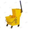 White Cloud Heavy-Duty Hands-Free Mop Bucket with Squeeze Water Extractor