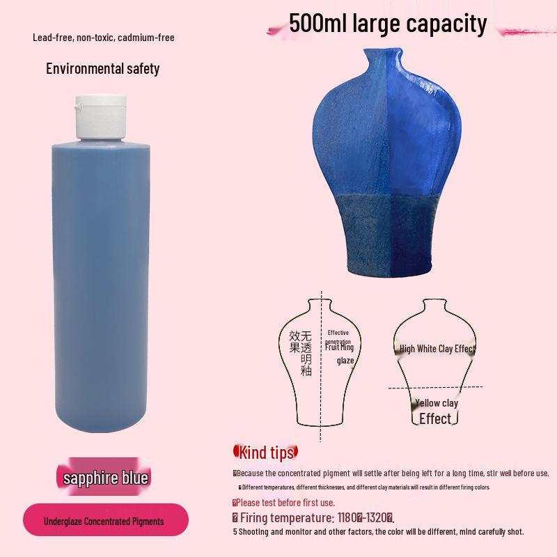 Konzentrierte wasserbasierte Keramik-Unterglasurpigmente für DIY- & Studentenprojekte