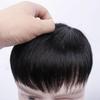Men Short Straight Hairpiece with Bangs BaldSpots Gray Hair Coverage High Temperature Fiber Male Black Synthetic Hair Wig