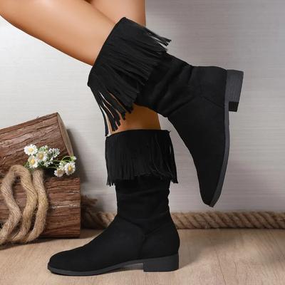 Mode 2025 Neue Schuhe Damen Slipper Damenstiefel Mode Quaste Moderne Stiefel Damen Winter Übergröße Bestseller Mid-Calf Stiefelzapatos